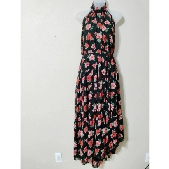 Lulu's Liberty Maxi Dress Red Rose Size Small - Picture 2 of 9